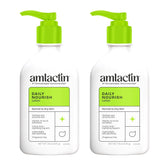 AmLactin Daily Moisturizing Lotion for Dry Skin, 7.9 oz Pump Bottles (Twin Pack), 2-in-1 Moisturizer Body Lotion with 12% Lactic Acid, Dermatologist-Recommended (Packaging May Vary)
