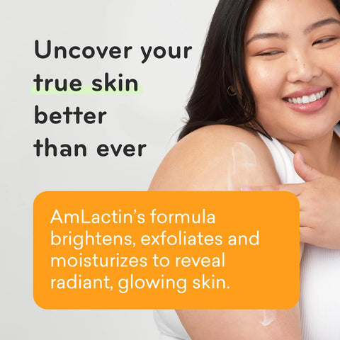 AmLactin Daily Vitamin C Lotion – Brightening Body Lotion for Dry Skin - No-Scrub Exfoliator and Moisturizer with 7% Lactic Acid AHA and Vitamin C, 7.9 oz (Packaging May Vary)